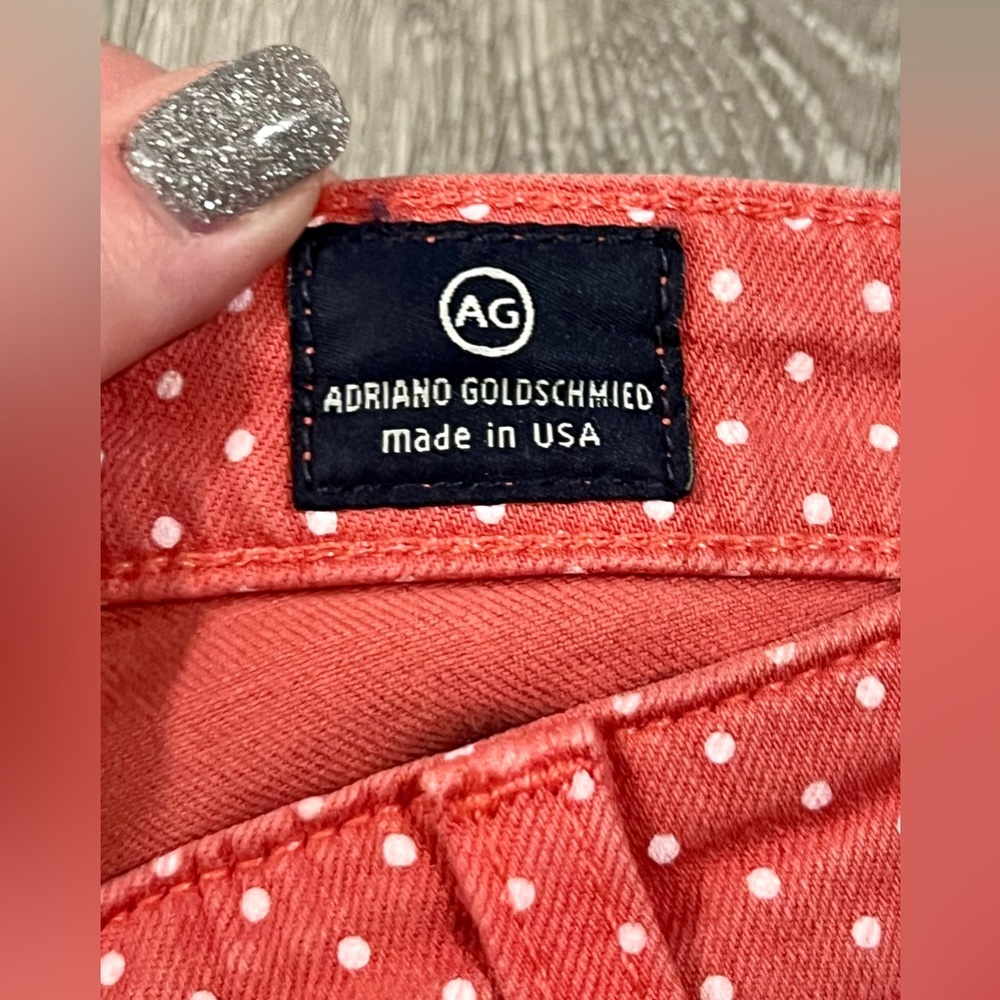 AG Adriano Goldschmied | Women’s Red Polka Dot Skinny Jeans - Picture 2 of 12